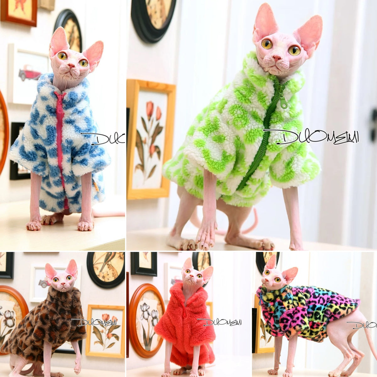 Sphynx Hairless Cats Coat, Winter Warm Jumper for Bambino, Devon Rex Sphynx Cat Clothes