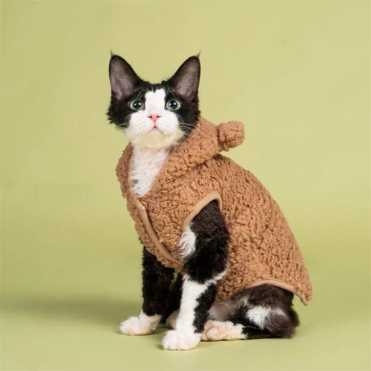 Sphynx Hairless Cats Winter Warm Coat, Devon Rex Sphynx Cat Jumper Clothes