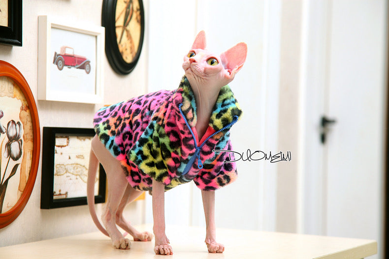 Sphynx Hairless Cats Coat, Winter Warm Jumper for Bambino, Devon Rex Sphynx Cat Clothes