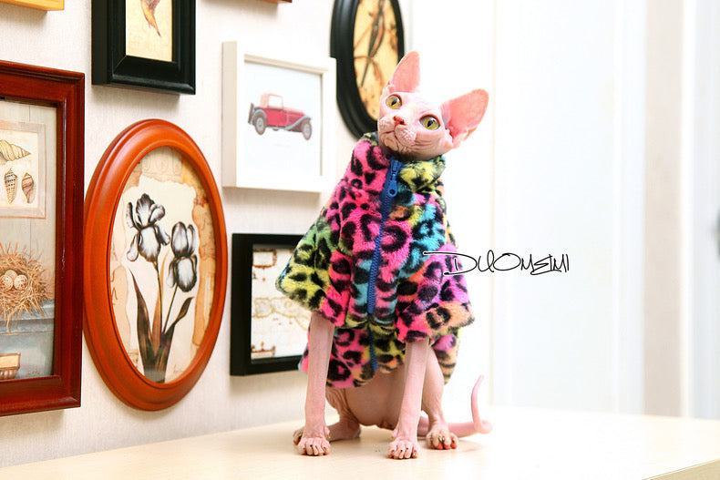 Sphynx Hairless Cats Coat, Winter Warm Jumper for Bambino, Devon Rex Sphynx Cat Clothes