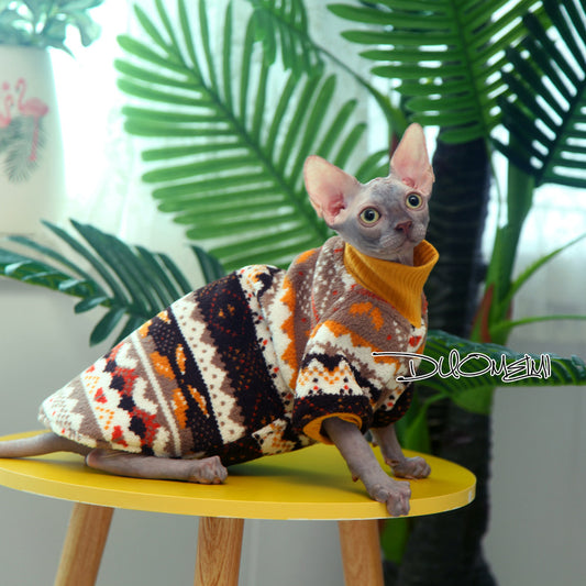 Sphynx Hairless Cats Sweatshirt, Winter Warm Jumper for Bambino, Devon Rex Sphynx Cat Clothes