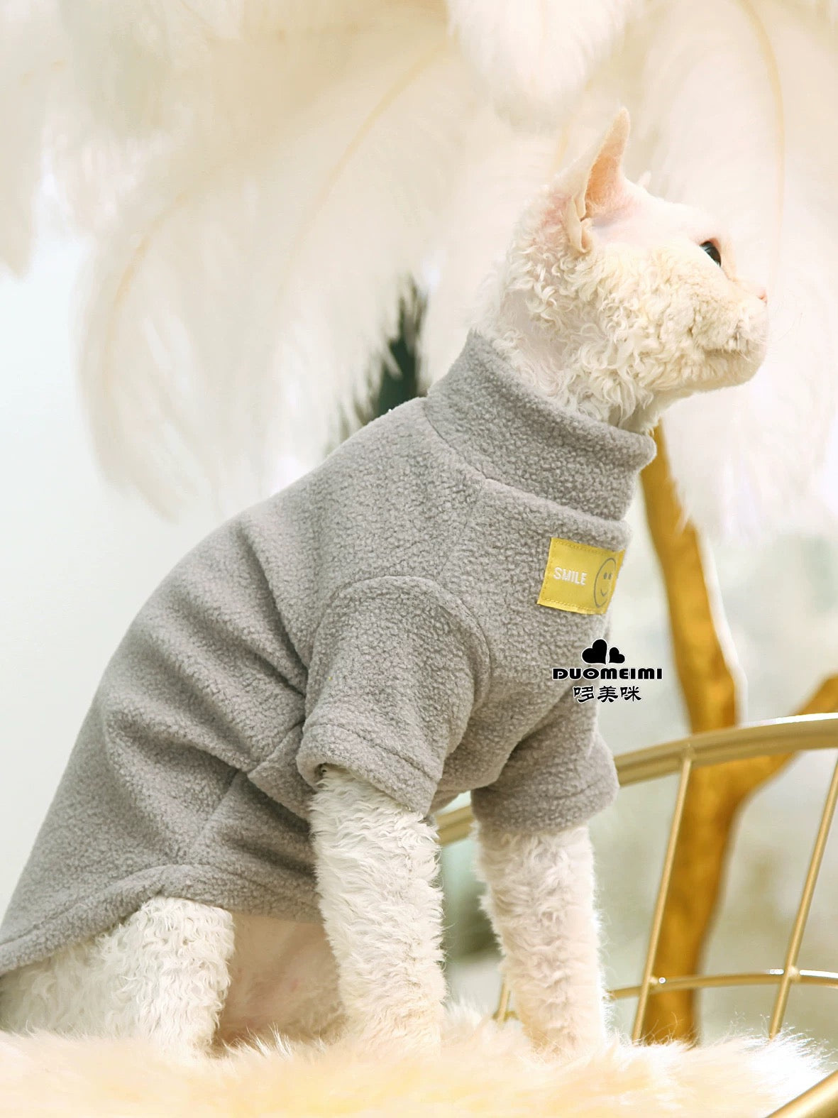 6 Colors Sphynx Hairless Cats Sweatshirt, Winter Warm Jumper for Bambino, Devon Rex Sphynx Cat Clothes