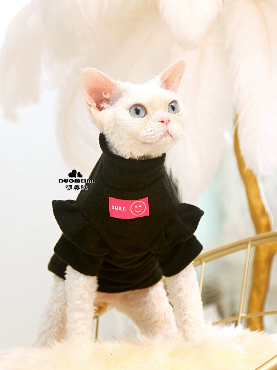 6 Colors Sphynx Hairless Cats Sweatshirt, Winter Warm Jumper for Bambino, Devon Rex Sphynx Cat Clothes