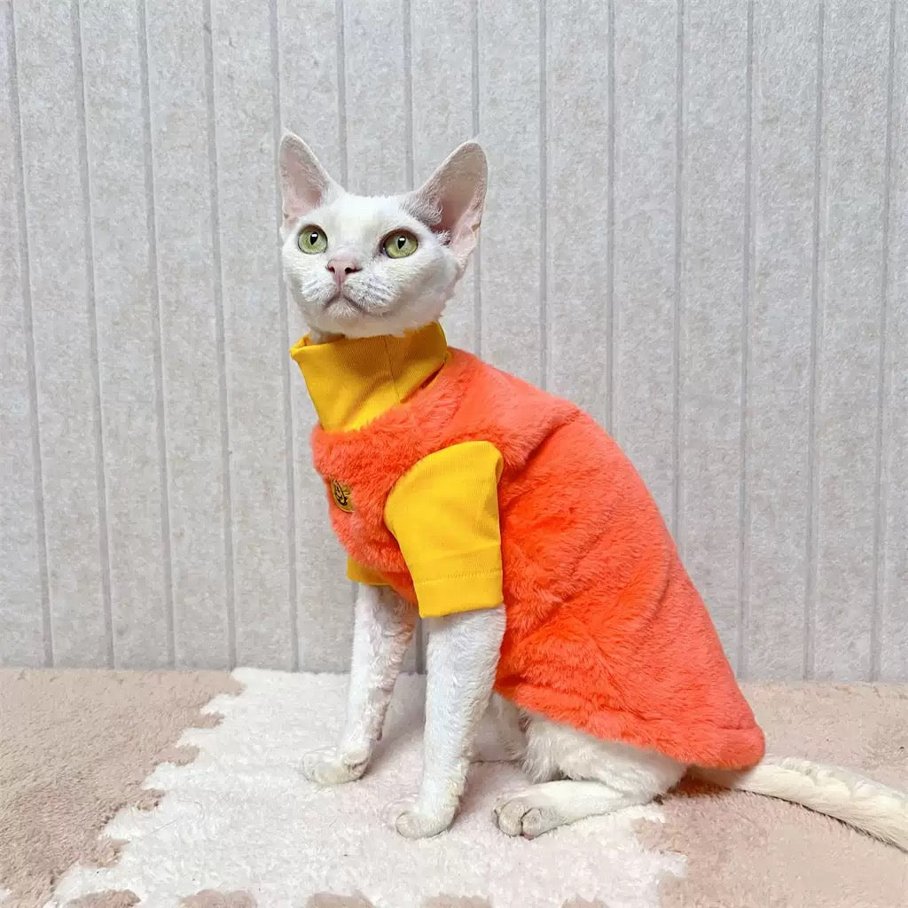 Christmas Sphynx Hairless Cats Sweatshirt, Winter Warm Jumper for Bambino Devon Rex Sphynx Cat