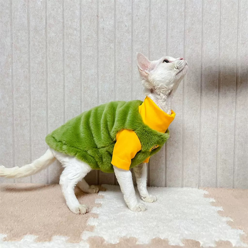 Christmas Sphynx Hairless Cats Sweatshirt, Winter Warm Jumper for Bambino Devon Rex Sphynx Cat