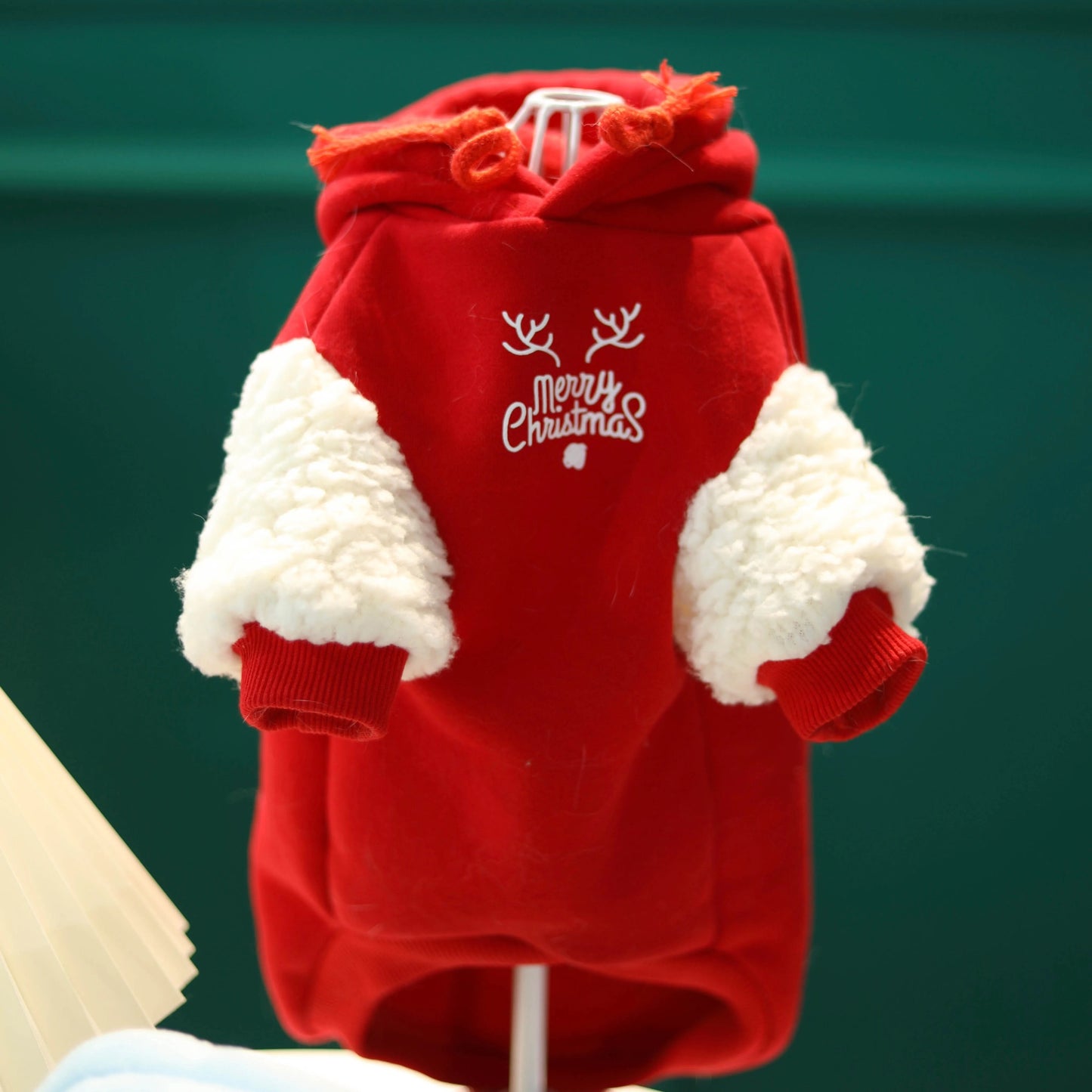 Christmas Sphynx Hairless Cats Hooded Sweatshirt Clothes, Winter Warm Hoodie for Bambino, Devon Rex Sphynx Cat Jumper Fleece Jacket