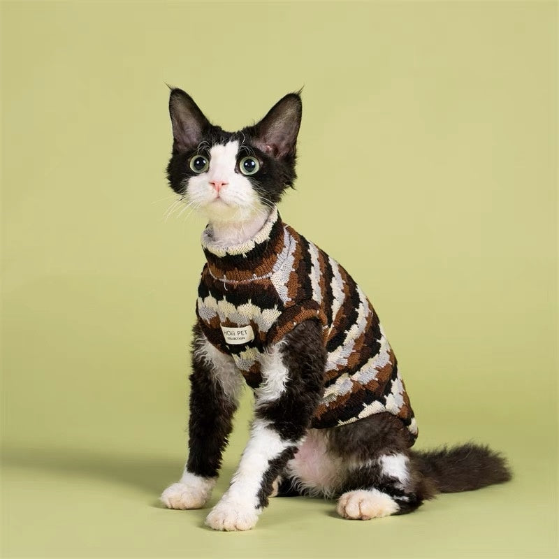 Sphynx Hairless Cats Winter Soft Vest, Devon Rex Sphynx Cat Jumper Clothes