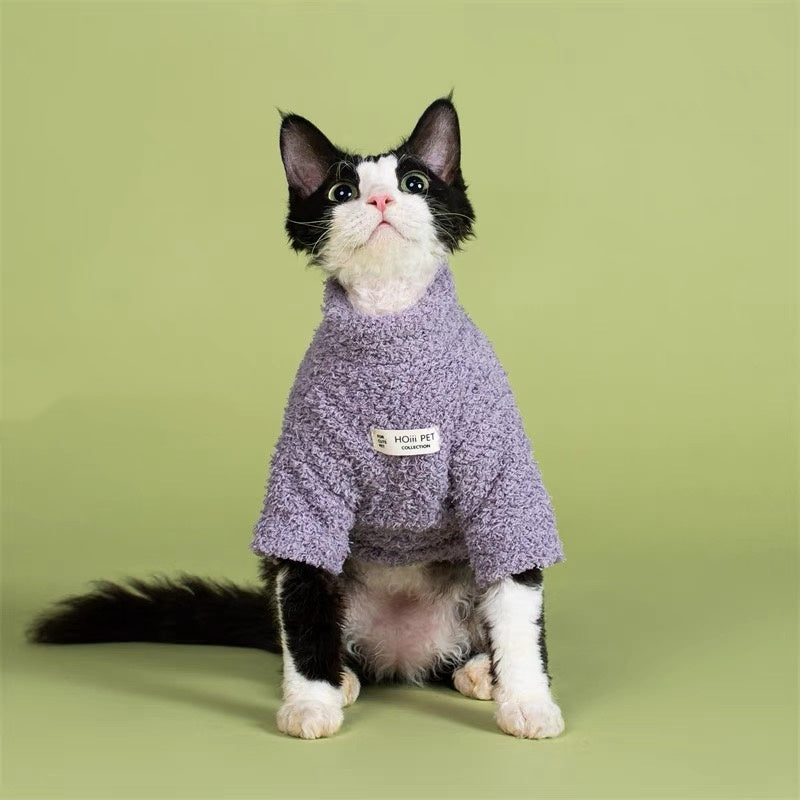 Sphynx Hairless Cats Winter Soft Sweatshirt, Devon Rex Sphynx Cat Jumper Clothes