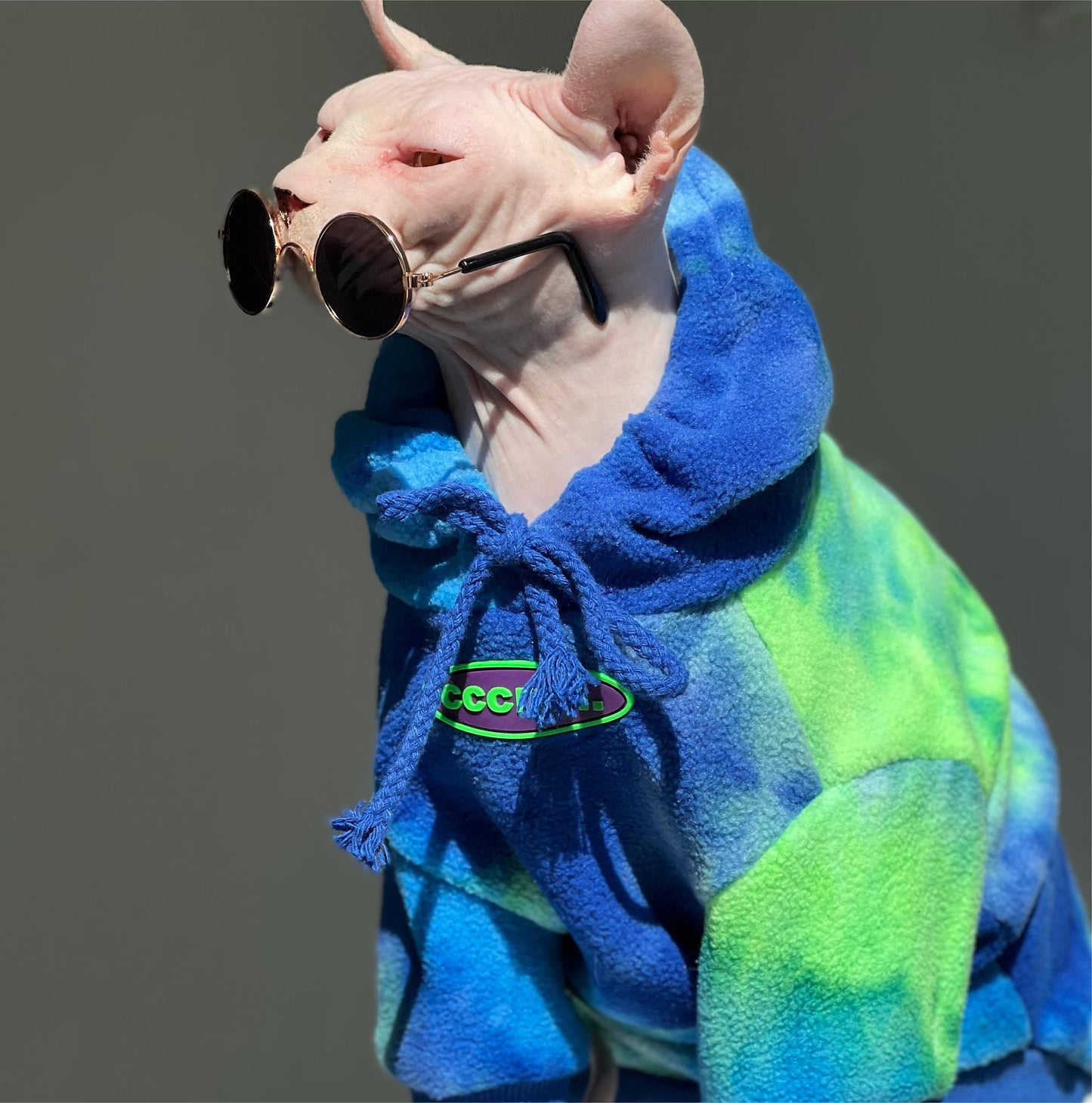 2/4-legged 2 colors Sphynx Hairless Cats Clothes, Winter Warm Hoodie for Bambino, Devon Rex Sphynx Cat Jumper Fleece Jacket