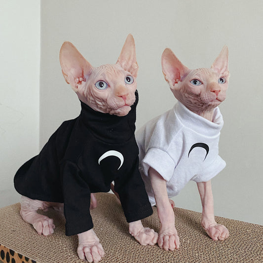 Sphynx Hairless Cats Clothes, Super Soft Kitten Pullover Sweatshirt, Bambino Devon Rex Sphynx Cat Clothing