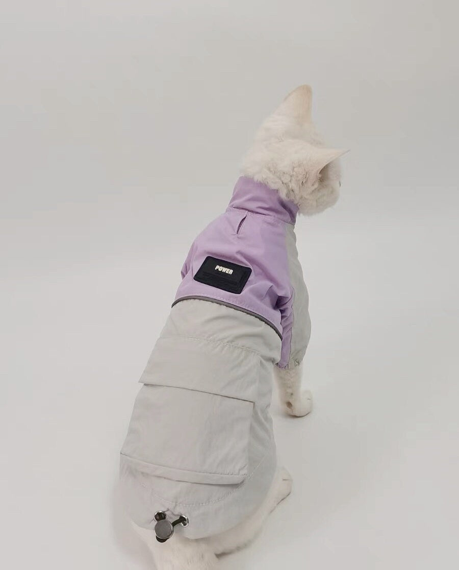 Sphynx Hairless Cats Windproof Jacket, Outdoors Wear Coat, Bambino Devon Rex Sphynx Cat Jumper